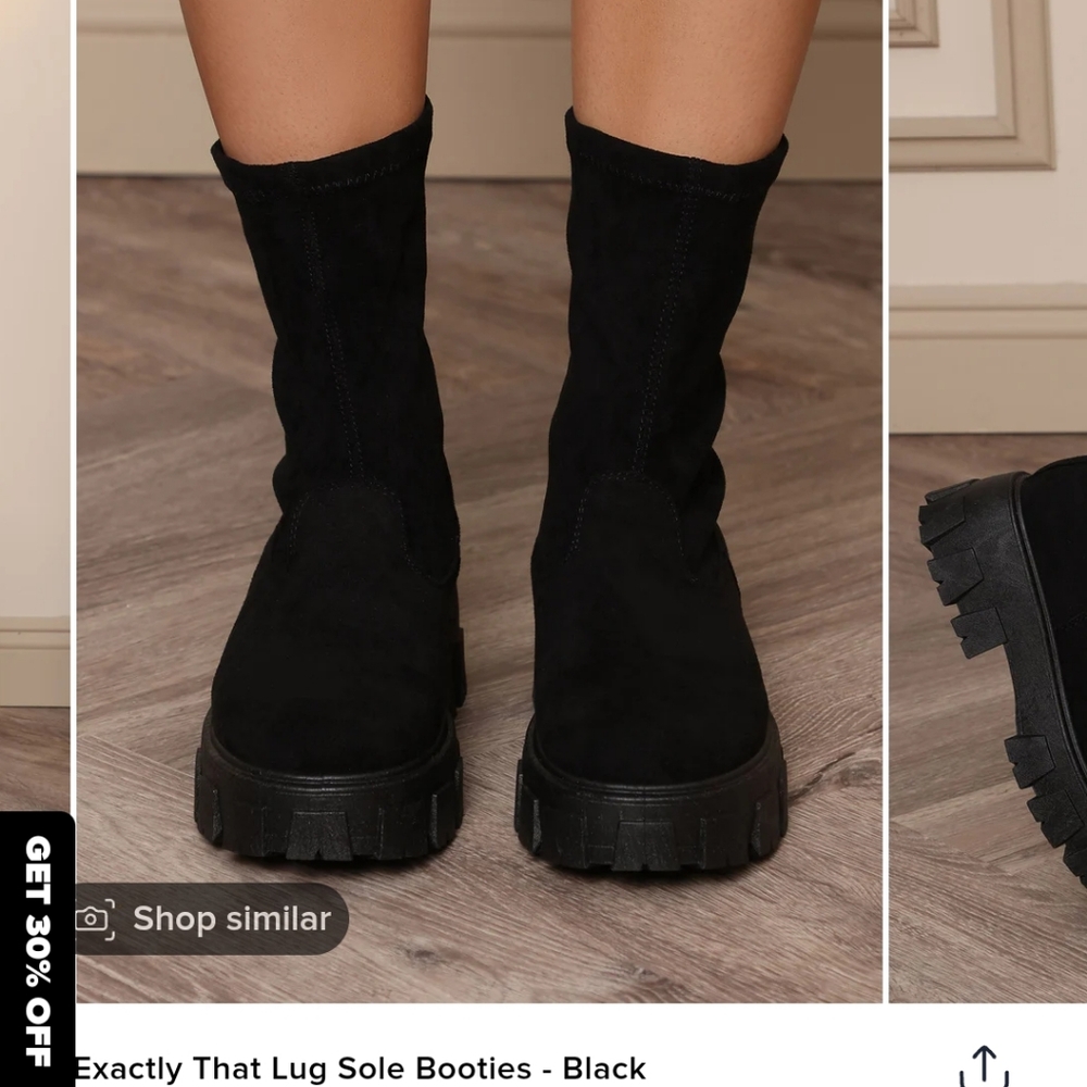 Brown mesh lug sole boots